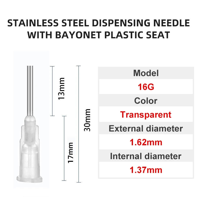 Blunt Luer Dispensing Needle 16g 0.5inch 