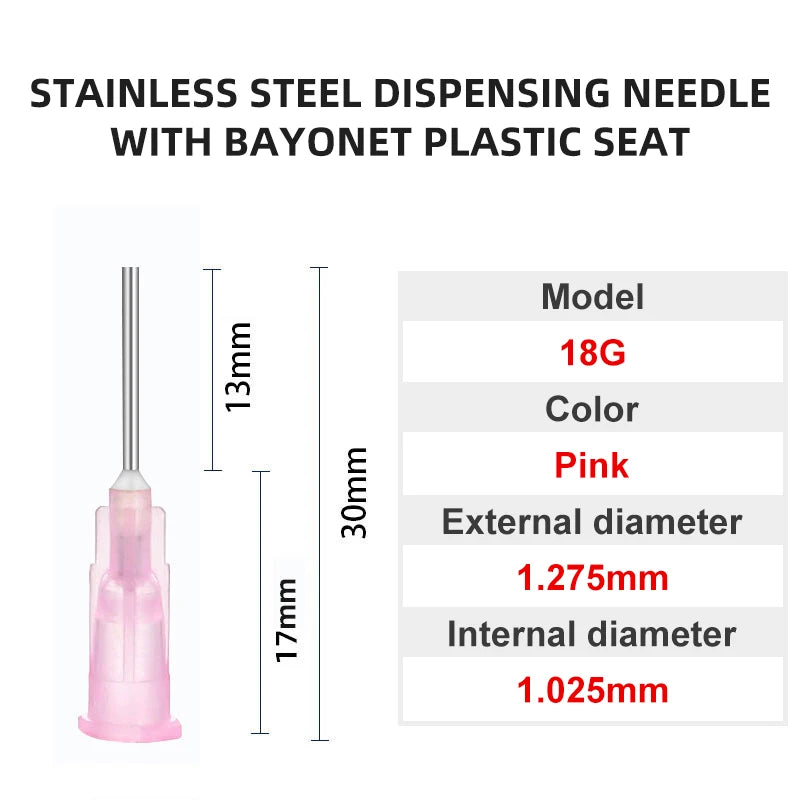 Blunt Luer Dispensing Needle 18g 0.5inch 