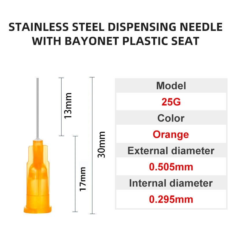 Blunt Luer Dispensing Needle 25g 0.5inch 