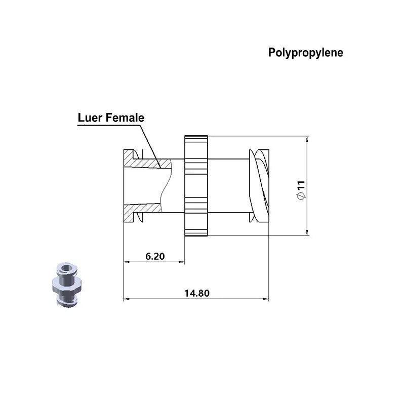 100PCS medical equipment Luer Lock male female Connector (polyprop) adapter plugs caps couplers