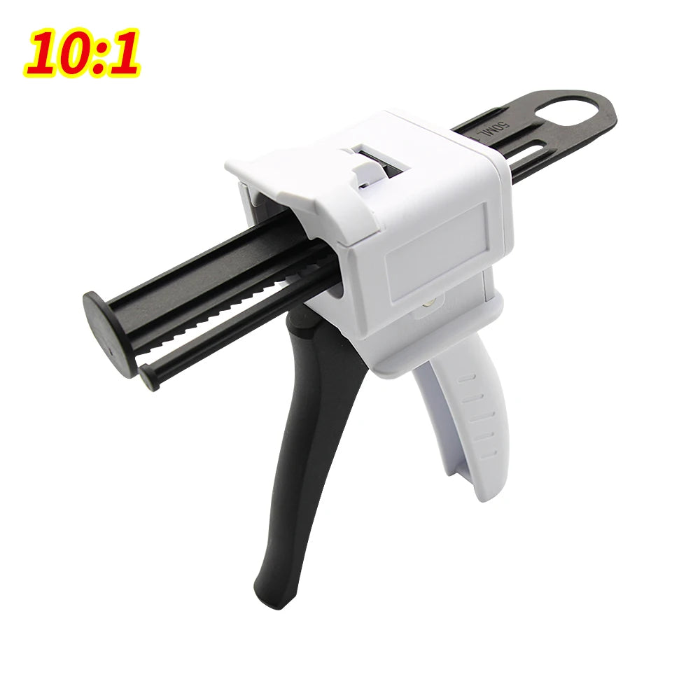 Dental Impression Mixing Dispensing Gun 1:1/1:2 Universal Dispensing Gun  4:1 10:1 Silicone Rubber Dispensing Gun