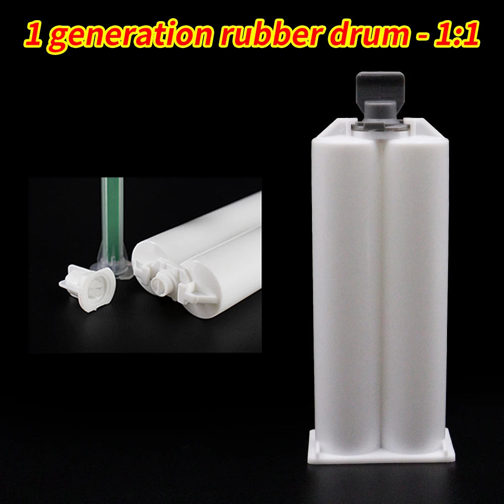 5pcs Epoxy Resin Gun Dual Cartridges Plastic Resin Mixer Dual Cartridges Suitable for 1:1 2:1 10:1 50mlAB Glue Gun