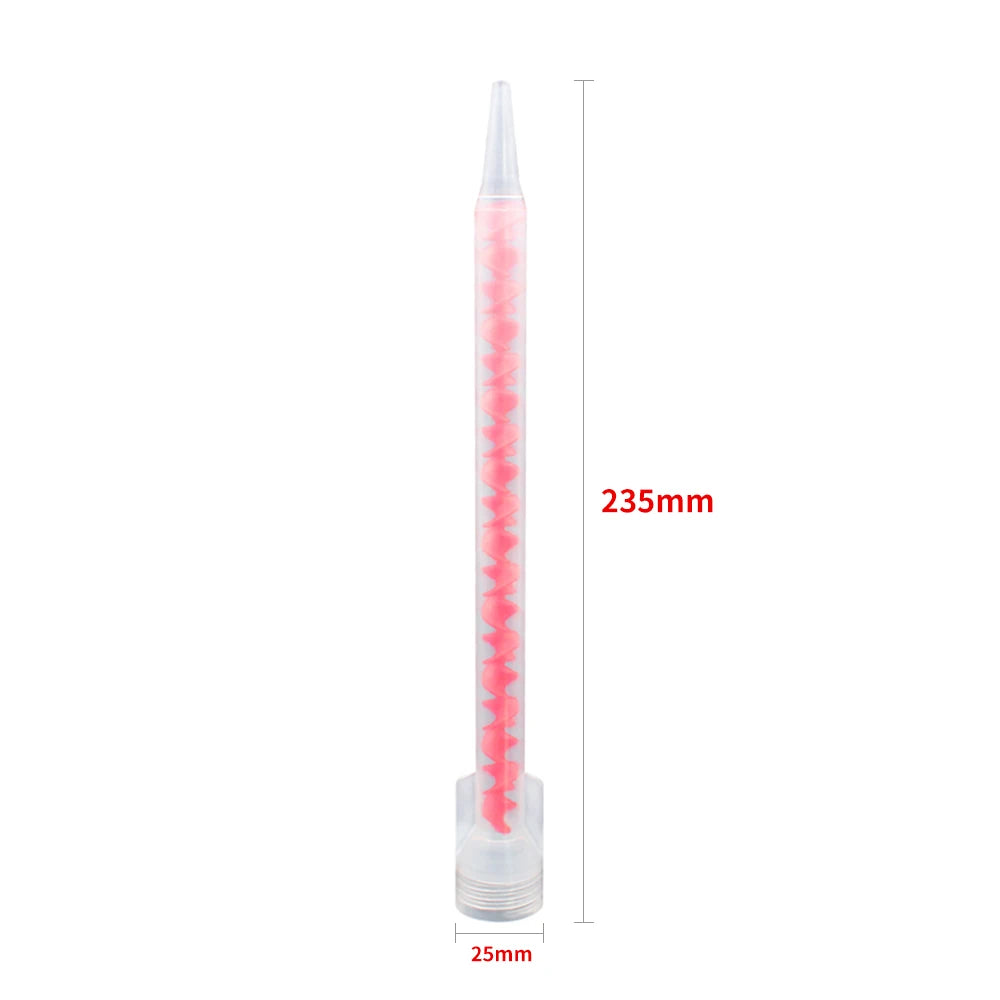 10pcs Dual Barrel Mixing Nozzle Static Mixing Nozzle Epoxy Mixing Tube Suitable for 200mL and 400mLDual Cartridges